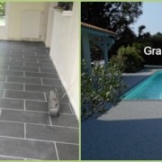 Comparaison carrelage / granulat