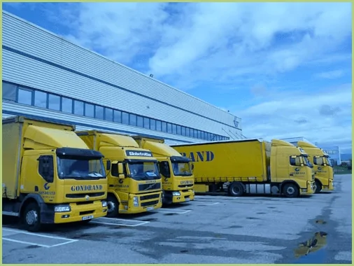 Une des flottes de camion des transports GONDRAND