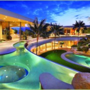 Terrasses illuminees - Piscine Palmiers