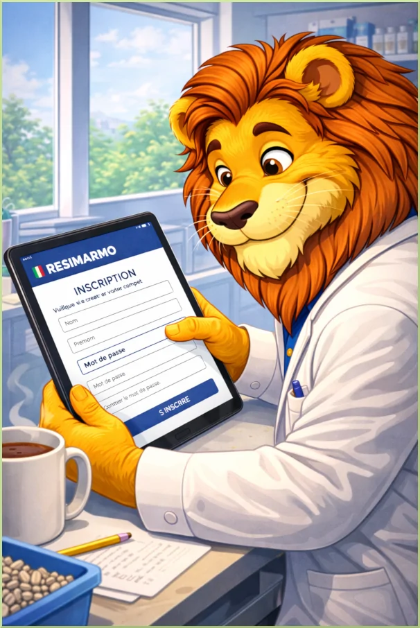 L'inscription du lion avec une tablette